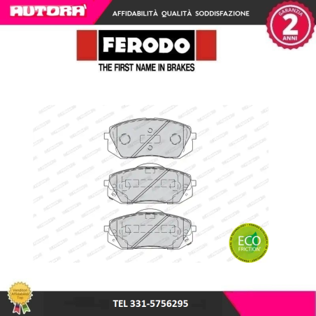 Kit pastiglie freno a disco anteriore Hyundai I40 (MARCA FERODO)..