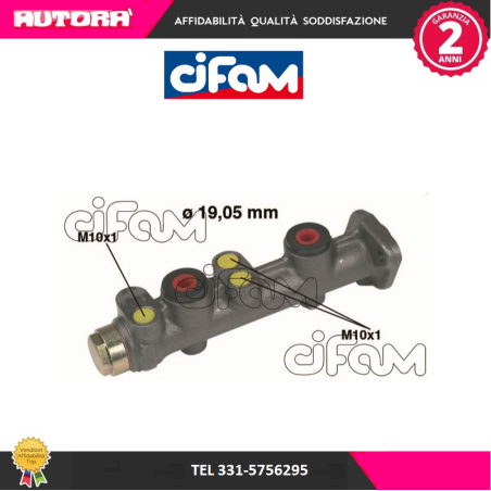 Cilindro maestro del freno Fiat Panda-Uno (MARCA CIFAM)..