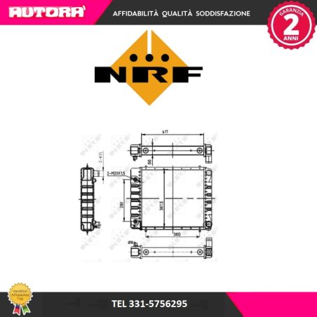 Radiatore, Raffreddamento motore (MARCA NRF)..