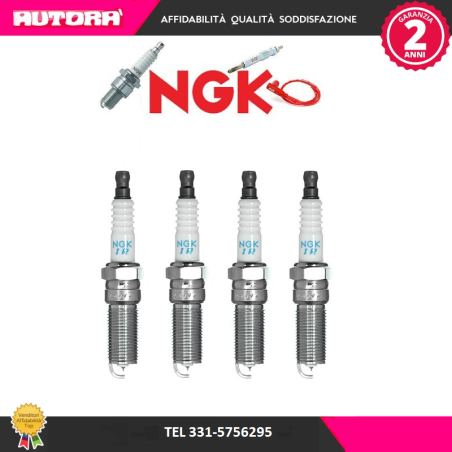 4 Candele accensione adatto a Ford Fiesta VI-Focus LPG ILTR6H (MARCA NGK)..