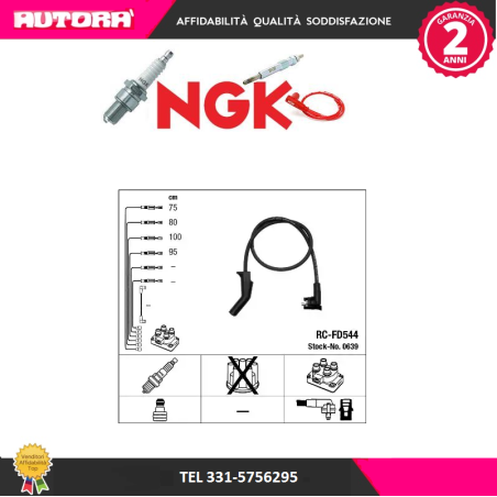 Kit cavi accensione adatto a Ford-Mazda (MARCA-NGK)..