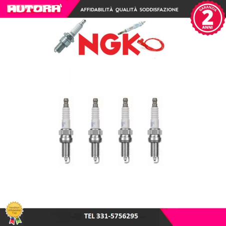 4 Candele accensione ZKR7A-10 (MARCA-NGK)..