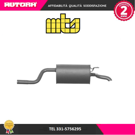 Silenziatore posteriore adatto a Fiat Idea-Lancia Ypsilon (MARCA MTS)..