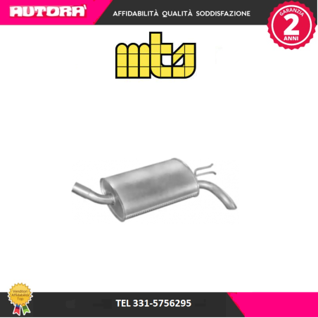 Silenziatore posteriore adatto a Renault Twingo (MARCA MTS)..