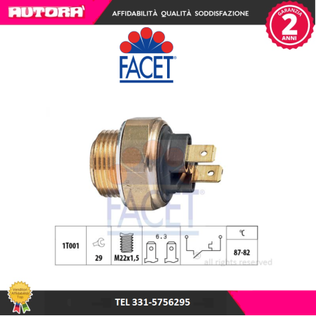 Termocontatto, Ventola radiatore (MARCA FACET)..
