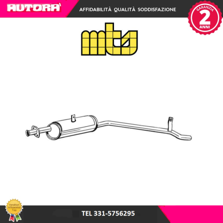 Silenziatore posteriore adatto a Suzuki Sj 410 (MARCA MTS)..