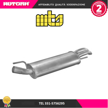 Silenziatore posteriore adatto a Vw Golf III 2.0 (MARCA MTS)..