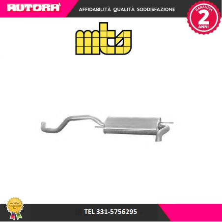 Silenziatore posteriore adatto a Vw Polo (MARCA MTS)..