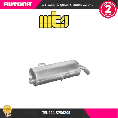 Silenziatore terminale adatto a Peugeot 206 (MARCA-MTS)..