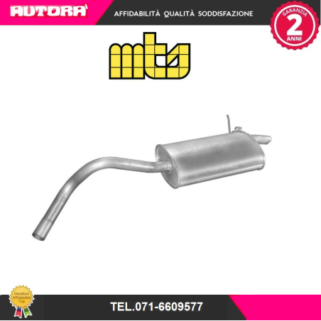 Silenziatore posteriore adatto a Renault Kangoo (MARCA MTS)..