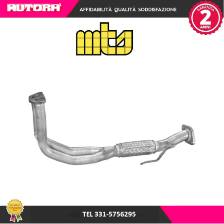 Tubo gas scarico anteriore adatto a Fiat Punto 1.2 (MARCA-MTS)..