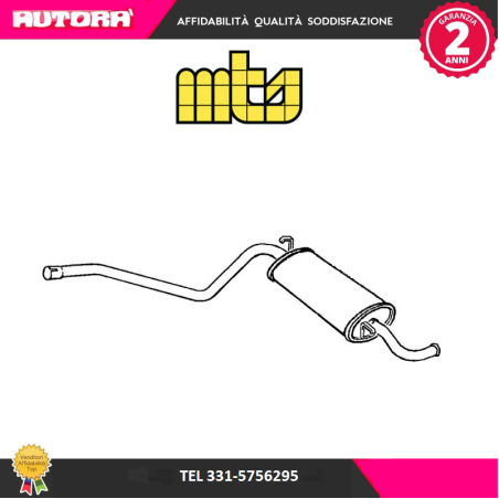 Silenziatore terminale adatto a Fiat Cinquecento 170 (MARCA-MTS)..