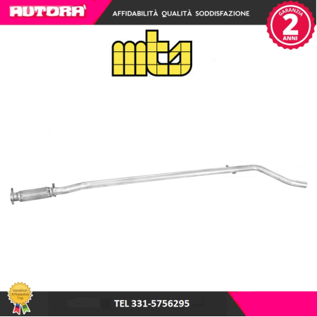 Tubo marmitta centrale con flessibile adatto a Fiat Punto (MARCA MTS)..