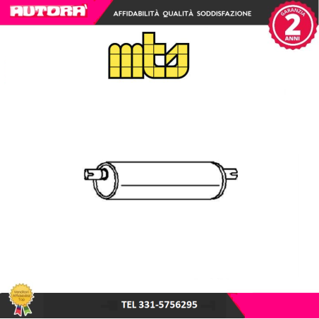 Silenziatore centrale adatto a Iveco Daily (MARCA MTS)..