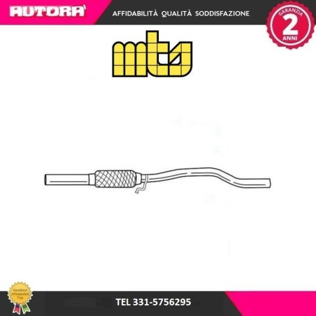 Tubo gas scarico adatto a Fiat Seicento (MARCA-MTS)..