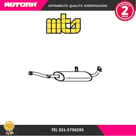 Silenziatore centrale adatto a Suzuki Vitara (MARCA MTS)..