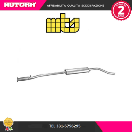 Silenziatore centrale con flessibile adatto Fiat Punto (188) (MARCA MTS)..