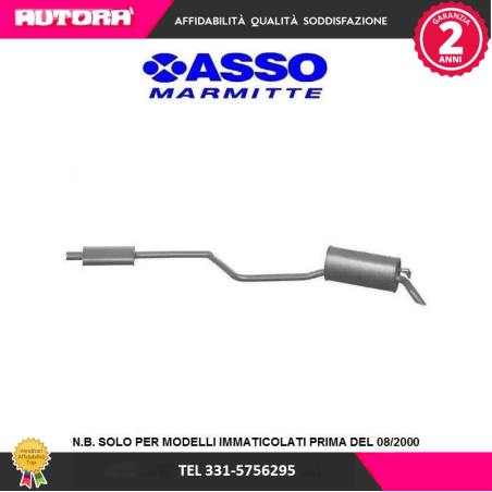 Marmitta terminale adatto a Lancia Y (840) fino a 08.2000 (MARCA ASSO)..