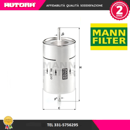 Filtro carburante (MARCA-MANN FILTER)..
