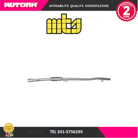 Tubo gas scarico centrale adatto a Fiat Panda (169) 4x4 (MARCA MTS)..