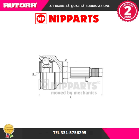 Kit giunti, Semiasse lato ruota adatto a Nissan Patrol (MARCA NIPPARTS)..