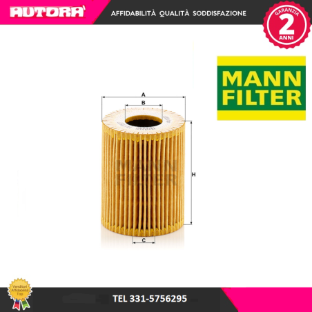 Filtro olio (MARCA MANN FILTER)..