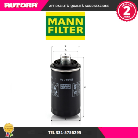 Filtro olio (MARCA MANN)