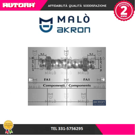 Flessibile del freno posteriore adatto a Renault 4-5-6 (MARCA-MALO')..