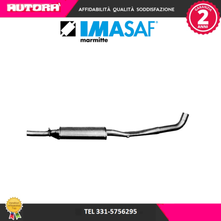 Silenziatore centrale adatto a Alfa Romeo A 75 TS (MARCA IMASAF)..