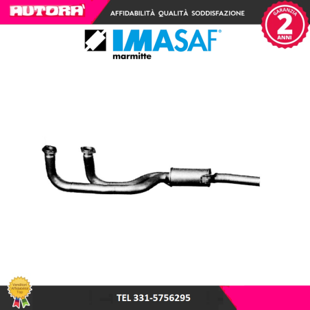 Silenziatore anteriore adatto a Alfa Romeo A 75 TS (MARCA IMASAF)..