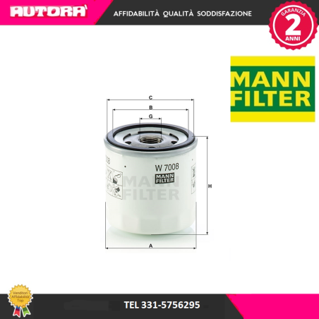 Filtro olio Ford-Volvo (MARCA-MANN FILTER)..