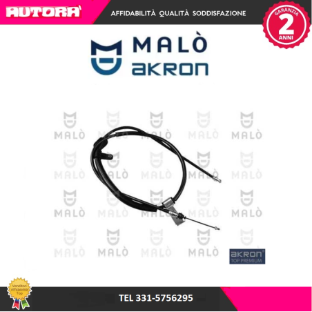 Cavo Freno stazionamento posteriore sx adatto a Alfa Romeo 159 (MARCA-MALO')..