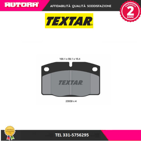 Kit pastiglie freno, Freno a disco anteriore Opel Kadett D-E-Corsa A-Ascona (MARCA TEXTAR)..