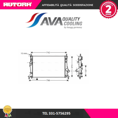 Radiatore, Raffreddamento motore (MARCA AVA)..