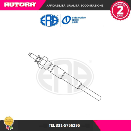 Candeletta preriscaldamento adatto a Toyota Landcruiser (MARCA-ERA)..