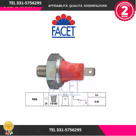 Interruttore a pressione olio (MARCA FACET)..