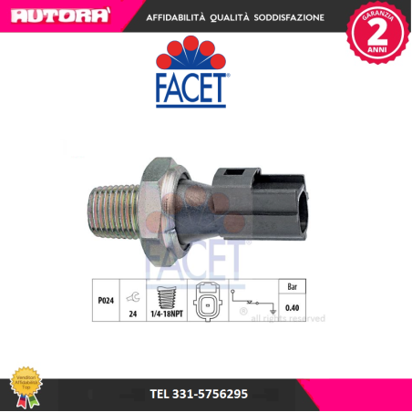 Interruttore a pressione olio (MARCA FACET)..