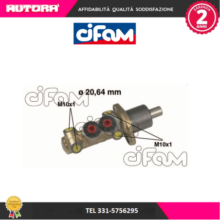 Cilindro maestro del freno Ax-Zx-P106-P205-R19-Clio (MARCA CIFAM)..