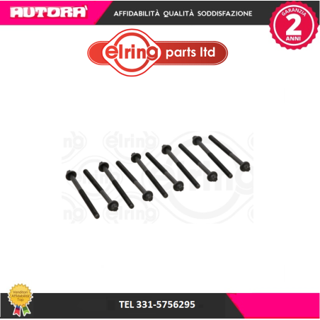 Kit bulloni testata adatto a Dacia-Nissan-Renault 1.2 (MARCA ELRING)..