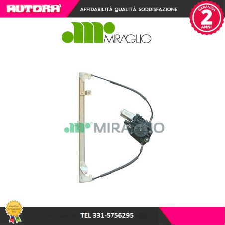 Alzacristallo anteriore sinistro adatto a Fiat Punto 5p (MARCA MIRAGLIO)..