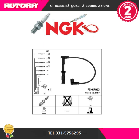 Kit cavi accensione adatto a Alfa Romeo Twin Spark (MARCA-NGK)..