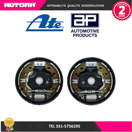 Kit piatti freno con cilindretti posteriore Fiat Panda-Ford Ka (MARCA AP-ATE)..