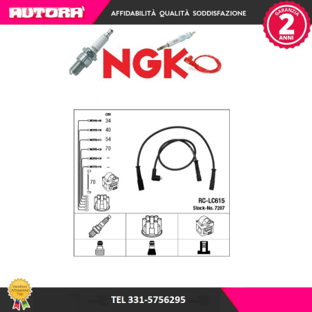 Kit cavi accensione adatto a Fiat-Lancia mot.fire 1,0 (MARCA-NGK)..