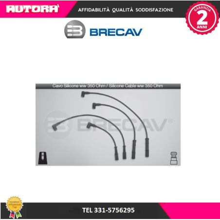 Kit cavi accensione adatto a Fiat-Lancia 1.1-1.2 (MARCA-BRECAV)..