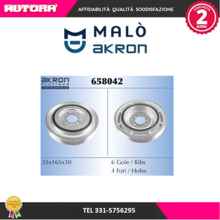 Puleggia cinghia, Albero a gomiti 1.3 Multijet-Cdti (MARCA MALO')..