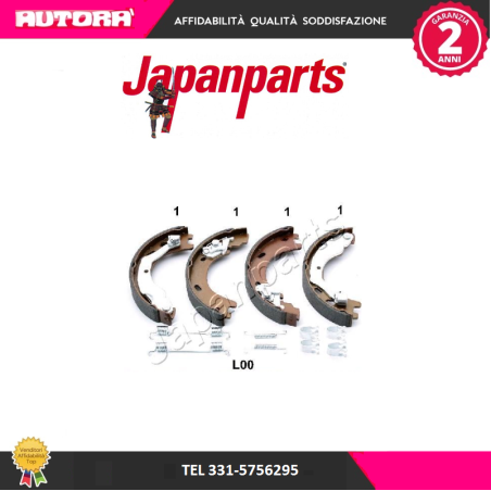 Kit ganasce, Freno stazionamento (MARCA-JAPANPARTS)..