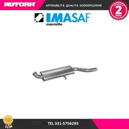 Silenziatore posteriore adatto a Audi 80-90 (MARCA IMASAF)..S10