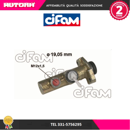 Cilindro maestro del freno adatto a Fiat 238-850 (MARCA-CIFAM)..