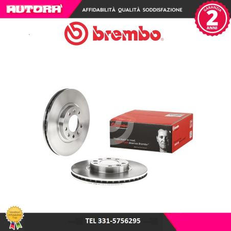Coppia disco freno anteriore (MARCA-BREMBO)..