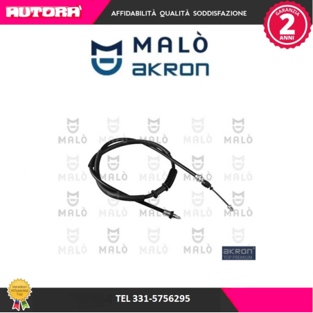 Cavo comando,Freno stazionamento posteriore adatto a Fiat Punto 1.4 GT Turbo (MARCA-MALO')..